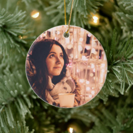 モダンクリスマスの祝日の完全写真 セラミックオーナメント