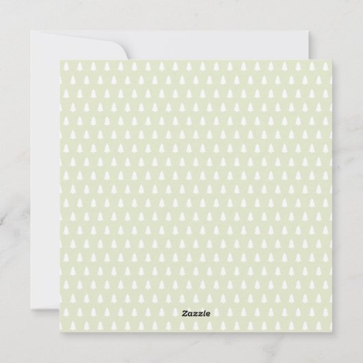 モダンクリスマスの緑の果実リース写真 シーズンカード (裏面)