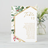 モダンクリスマスの緑の白い表の番号グラフ (スタンド正面)