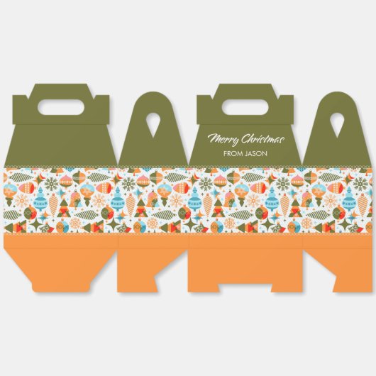 モダンクリスマスの親愛なる箱 フェイバーボックス (見開き)