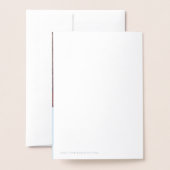 モダンクリスマスの雪のメッセージファミリー写真 箔カード (裏面封筒付き)