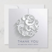 モダンクリスマスの飾り企業の休日 サンキューカード (正面)