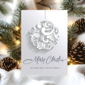 モダンクリスマスの飾り企業の挨拶 シーズンカード