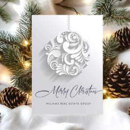 モダンクリスマスの飾り企業の挨拶 シーズンカード