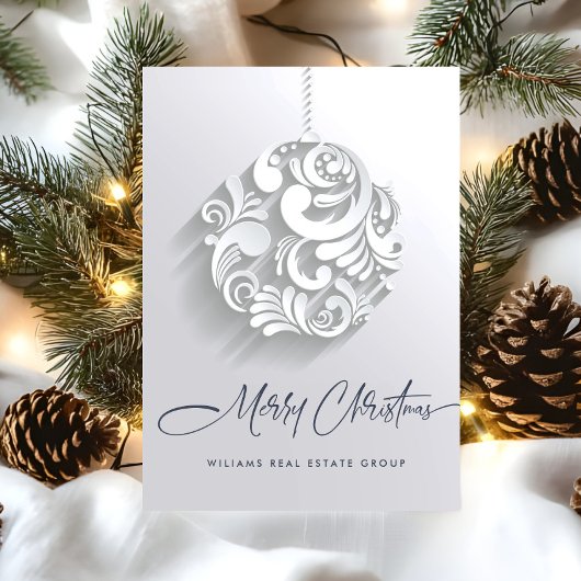 モダンクリスマスの飾り企業の挨拶 シーズンカード