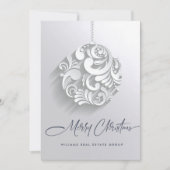 モダンクリスマスの飾り企業の挨拶 シーズンカード (正面)