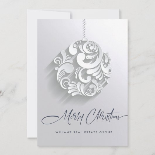 モダンクリスマスの飾り企業の挨拶 シーズンカード (正面)