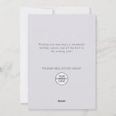 モダンクリスマスの飾り企業の挨拶 シーズンカード (裏面)