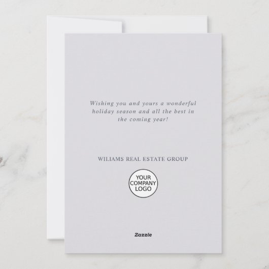 モダンクリスマスの飾り企業の挨拶 シーズンカード (裏面)