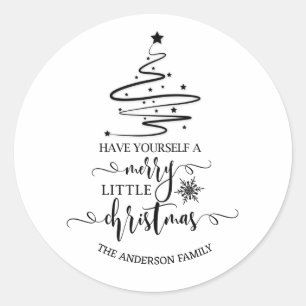 モダンクリスマスは少しメリーだ ラウンドシール