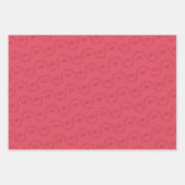 モダンクリスマスめでたい赤リース ラッピングペーパーシート (正面3)