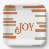 モダンクリスマスをブロック ペーパープレート (正面)