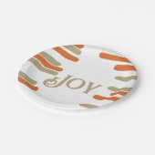 モダンクリスマスをブロック ペーパープレート (アングル)