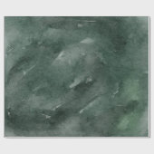 モダンクリスマスウォーターカラーグリーンラッピング紙 ラッピングペーパー (フラット)