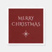 モダンクリスマスエレガントタイポグラフィ赤 スタンダードランチョンナプキン (正面)