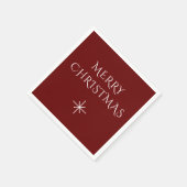 モダンクリスマスエレガントタイポグラフィ赤 スタンダードランチョンナプキン (角)