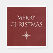 モダンクリスマスエレガントタイポグラフィ赤 スタンダードランチョンナプキン (正面)