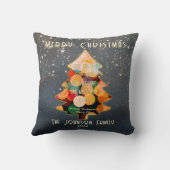 モダンクリスマスエレガントパーソナライズされた引用文 クッション (裏面)