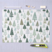 モダンクリスマスエレガント木 薄葉紙 (クラフト)