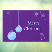 モダンクリスマスオーナメントと雪 ウィンドウサイン (シート3)