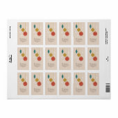 モダンクリスマスオーナメントカスタム垂直 ラベル (フルシート)