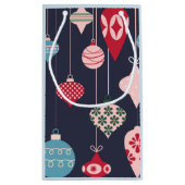 モダンクリスマスオーナメントデザインパーソナライズされた スモールペーパーバッグ (裏面)