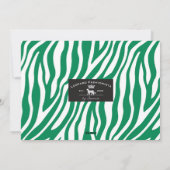 モダンクリスマスカスタムゼブラストライプフォトホリデー シーズンカード (裏面)
