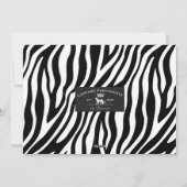 モダンクリスマスカスタムゼブラストライプ写真 シーズンカード (裏面)