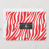 モダンクリスマスカスタムゼブラストライプ写真 シーズンカード (裏面)