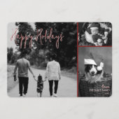 モダンクリスマスカード | レッドトレンディーコラージュ シーズンカード (正面)