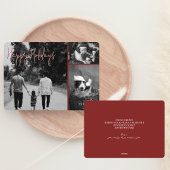 モダンクリスマスカード | レッドトレンディーコラージュ シーズンカード