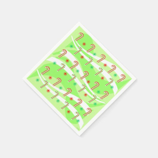 モダンクリスマスキャンディーキャンデザイン スタンダードカクテルナプキン (角)