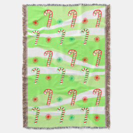 モダンクリスマスキャンディーキャンデザイン スローブランケット