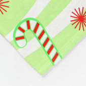 モダンクリスマスキャンディーキャンデザイン フリースブランケット (角)