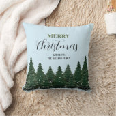 モダンクリスマスグリーン |メリークリスマス クッション (ブランケット)