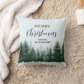 モダンクリスマスグリーン |メリークリスマス クッション (ブランケット)