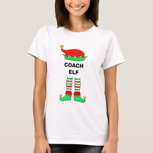 モダンクリスマスコーチ小妖精や小人Tシャツ Tシャツ (正面)