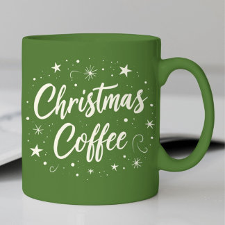 モダンクリスマスコーヒースクリプト2トーンコーヒーマグ マグカップ