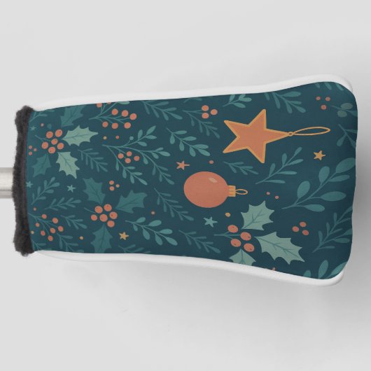 モダンクリスマスゴルフヘッドカバー – トレンディー休日 ゴルフヘッドカバー (正面)