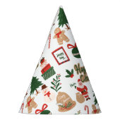 モダンクリスマスサンタとジンジャーブレッド パーティーハット (左)