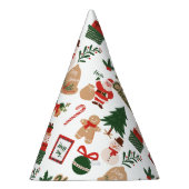 モダンクリスマスサンタとジンジャーブレッド パーティーハット (右)