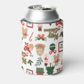 モダンクリスマスサンタとジンジャーブレッド 缶クーラー (缶裏面)