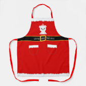 モダンクリスマスサンタクロース&ポーラベア エプロン (正面)