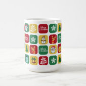 モダンクリスマスサンタツリーオーナメント雪だるま コーヒーマグカップ (中央)