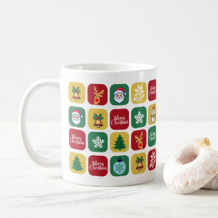モダンクリスマスサンタツリーオーナメント雪だるま コーヒーマグカップ