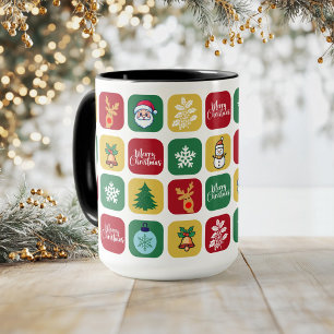 モダンクリスマスサンタツリーオーナメント雪だるま コーヒーマグカップ