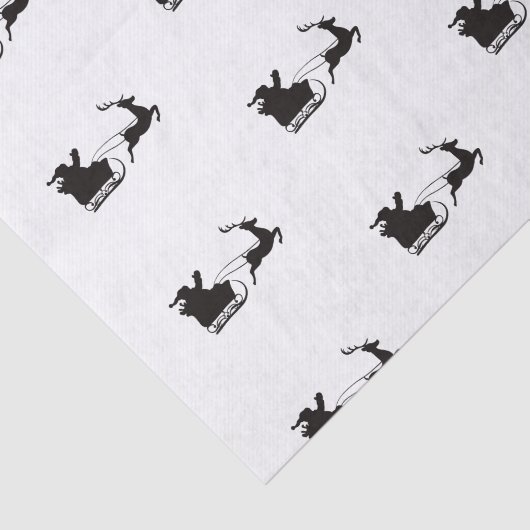 モダンクリスマスサンタレーとトナカイ 薄葉紙 (詳細)