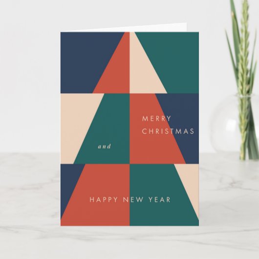 モダンクリスマスジオメトリ シーズンカード (正面)