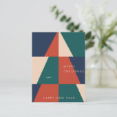 モダンクリスマスジオメトリ シーズンポストカード (スタンド正面)