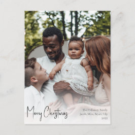 モダンクリスマススクリプトの完全な縦写真 シーズンポストカード
